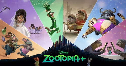 Zootopia+ banner featuring minor characters from the film