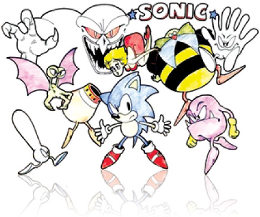Early depictions of Sonic characters