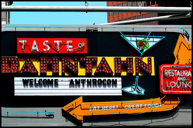 Anthrocon restaurant sign - Taste of Manhattan