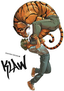 A tiger attacks a teenager.