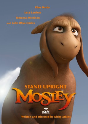 The movie poster for Mosley. The tag line reads 'Stand upright'.