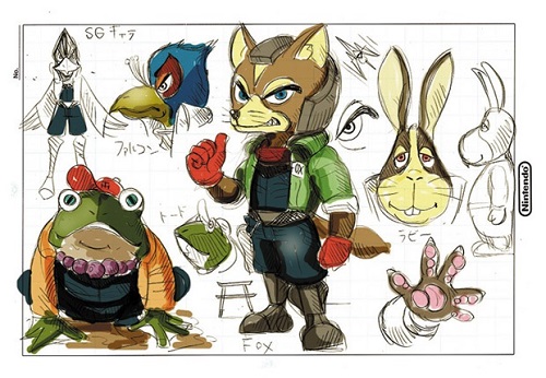 'Star Fox' team original sketch