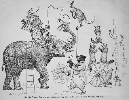 Roosevelt Bears Clownish Play
