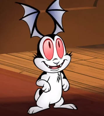 A rabbit from the 2016 cartoon adaptation, with little bat wings for ears.