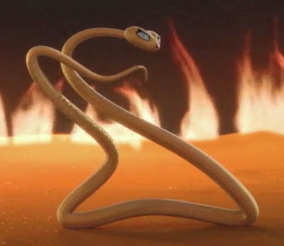 A rival snake strikes a pose. Let the dance-off begin!