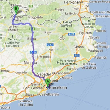 Barcelona to Andorra la Vieja