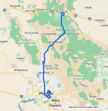 Phoenix to Flagstaff