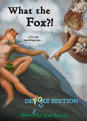 The front cover of the deluxe edition, showing a parody of Michelangelo's 'The Creation of Adam', with a fox and a lion.